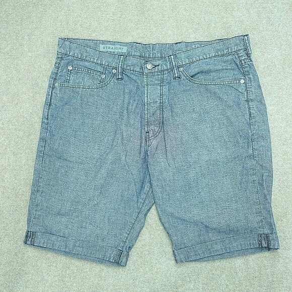 Gap Chino Shorts Men's 38  Straight Blue Cotton Fly Button - Picture 1 of 7